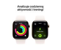 APPLE Watch Series 11 GPS + Cellular 46mm Tytanowa koperta (złoty) + sportowa opaska (księżycowa poświata)- rozmiar M/L - 1362445 - zdjęcie 4